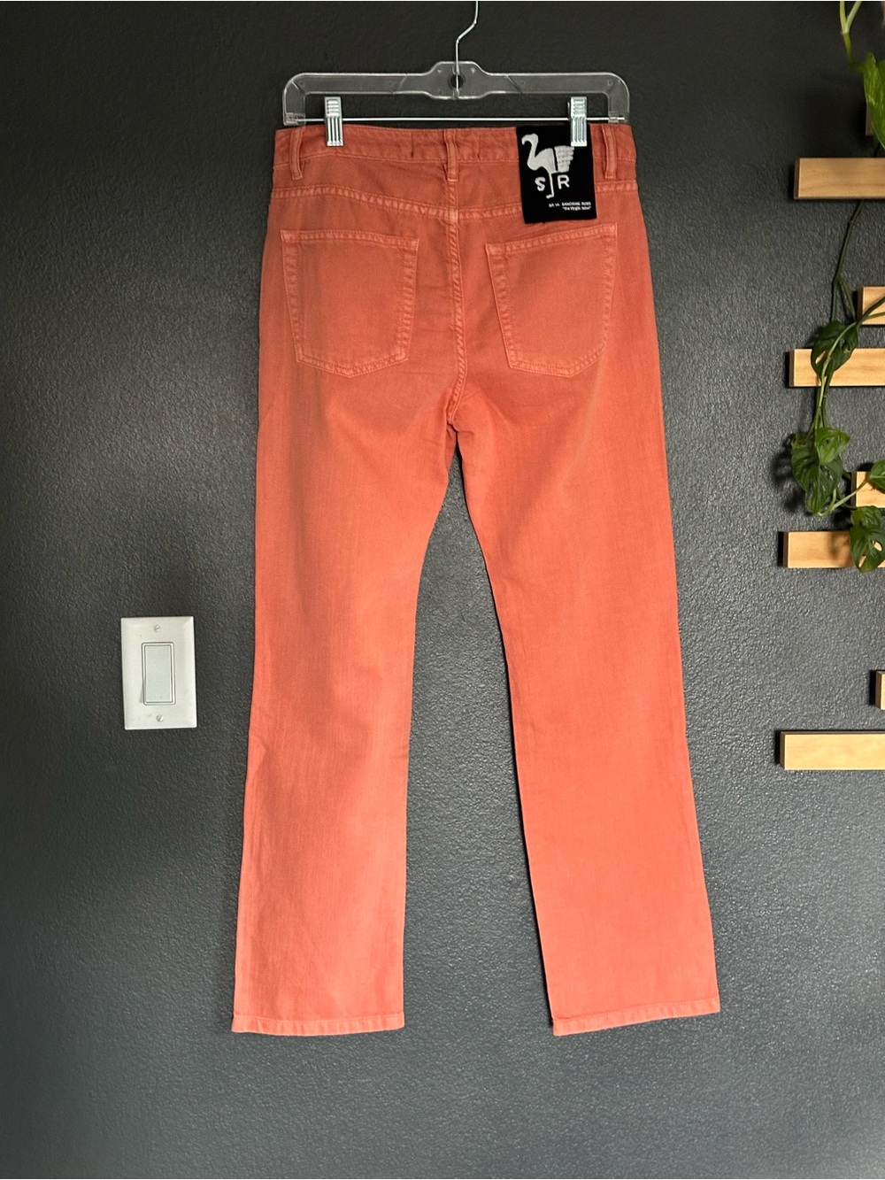 SR vs Sandrine Rose Free People Relax Straight Jeans Coral Size 27 NWT - Picture 3 of 10
